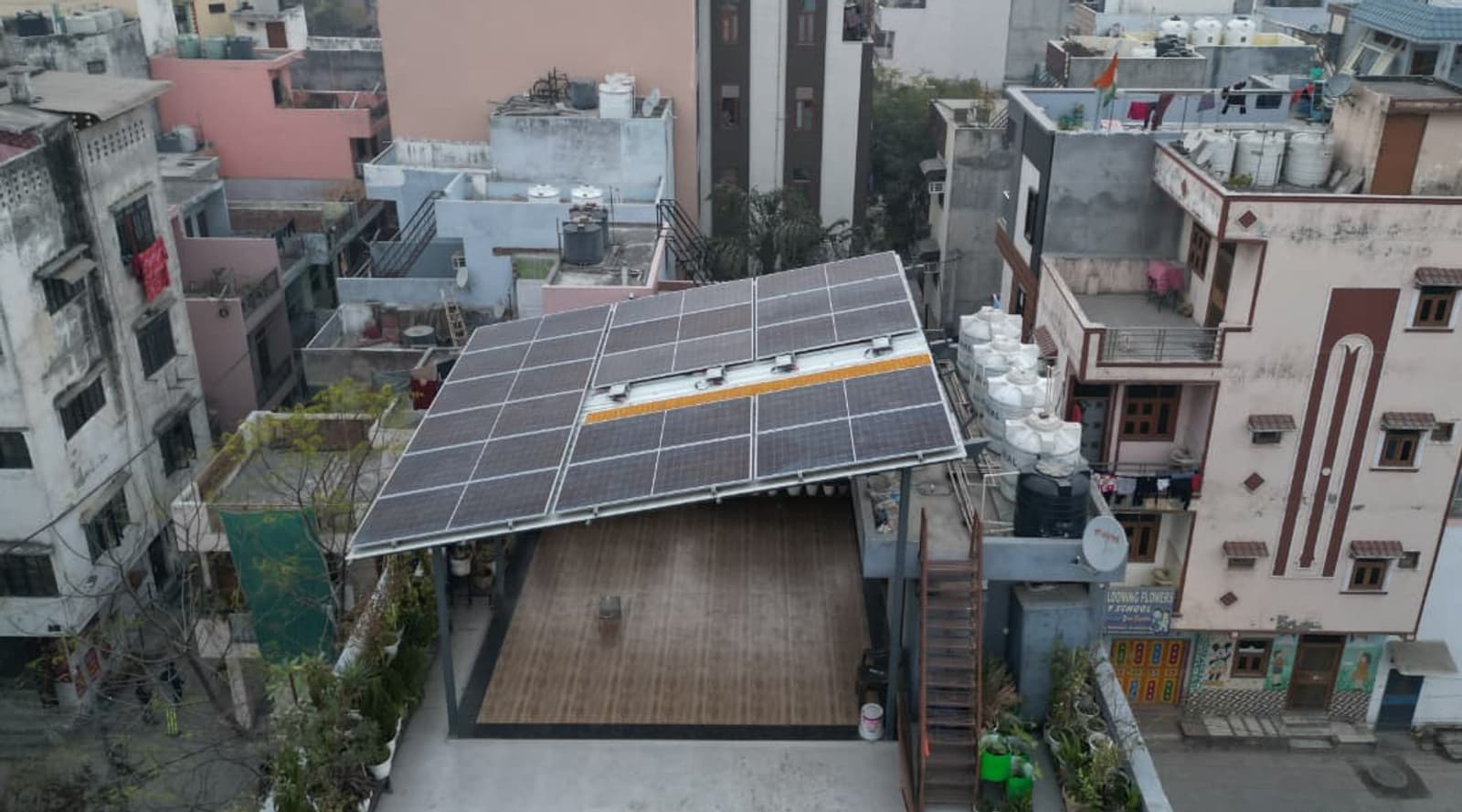 A terrace that still hosts get-togethers.