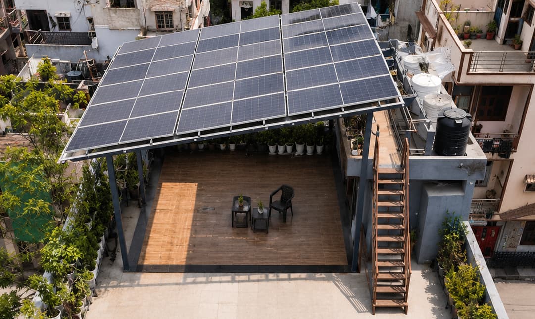 Solar without losing the terrace.